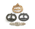 Two Kriegsmarine uboat badges