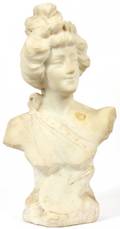 B PIEROTTI ITALIAN CARVED MARBLE BUST