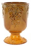 YELLOW REDWARE POTTERY GOBLET