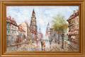 FRENCH OIL ON CANVAS STREET SCENE