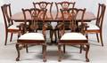 CHIPPENDALE STYLE MAHOGANY DINING SET 9 PIECES