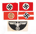 Two German WWII NSDAP arm bands