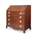 Mid Atlantic Federal mahogany and wax inlaid slant front desk