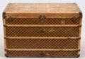 LOUIS VUITTON MONOGRAM CANVAS STEAMER TRUNK C 1920