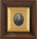 Miniature watercolor portrait late 19th c