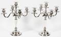 SILVERPLATE FIVELIGHT CANDELABRA PAIR