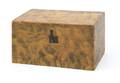 New England painted basswood lock box early 19th c