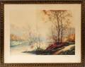 P HALNDON PENCIL SIGNED PRINT