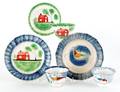 Six pieces of spatterware 19th c