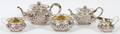 AMERICAN REPOUSSE STERLING TEA SET EARLY 20TH C