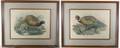 M  N Hanhart Pheasant Lithographs Pair