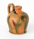 Miniature Pennsylvania redware jug possibly Wagner pottery 19th c