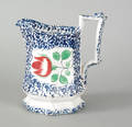 Blue sponge pitcher 19th c
