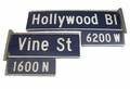 HOLLYWOOD AND VINE STREET SIGNS