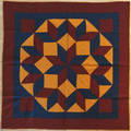 Amish wool star pattern quilt early 20th c