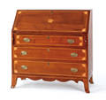 Mid Atlantic Hepplewhite cherry slant front desk ca 1805