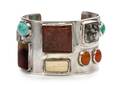 A Sterling Silver and Multigem Bracelet Theodore Drendel