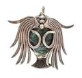 A Silver and Hardstone PendantBrooch Los Ballesteros