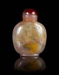An Inside Painted Agate Snuff Bottle