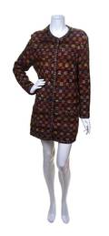 A Missoni Multicolor Wool Blend Knit Coat
