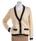 A Chanel Cream Cashmere Twin Set