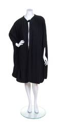 A Yves Saint Laurent Black Knit Cape