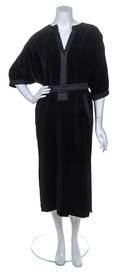 A Courreges Black Velvet Dress