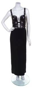 A Versace for Genny Oro Leather Bondage Convertible Dress