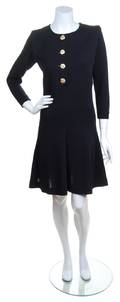 An Yves Saint Laurent Black Wool Dress
