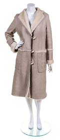 A Callaghan Shearling Knee Length Coat