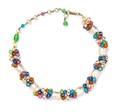 A Miriam Haskell Faux Pearl and Multicolor Gripoix Necklace