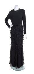 A Bill Blass Black Evening Gown