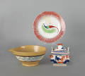 Peafowl spatterware plate