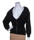 An Alaia Black Wool Cardigan