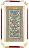 Oriental silk on silk needlework