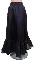 A Valentino Black Silk Full Skirt