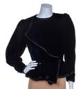 An Ungaro Black Velvet Peplum Jacket