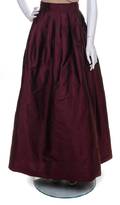 A Maroon Silk Pleated Evening Skirt