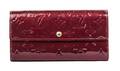 A Louis Vuitton Burgundy Vernis Sarah Wallet