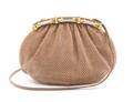 A Judith Leiber Light Brown Skin Clutch