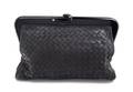 A Bottega Veneta Black Intrecciato Clutch