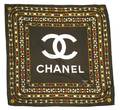 A Chanel Green Silk Scarf