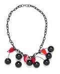 A Bakelite Black Cherry Necklace