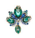 An Alice Caviness Green and Blue Brooch
