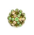 A Weiss Green Rhinestone Brooch
