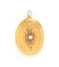 A Miriam Haskell Goldtone Oval Locket