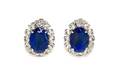 A Pair of Christian Dior Blue Earclips