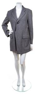 A Comme des Garcons Grey Wool Step Jacket