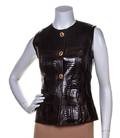 A Gucci Brown Crocodile Vest