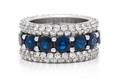 A White Gold Sapphire and Diamond Eternity Band